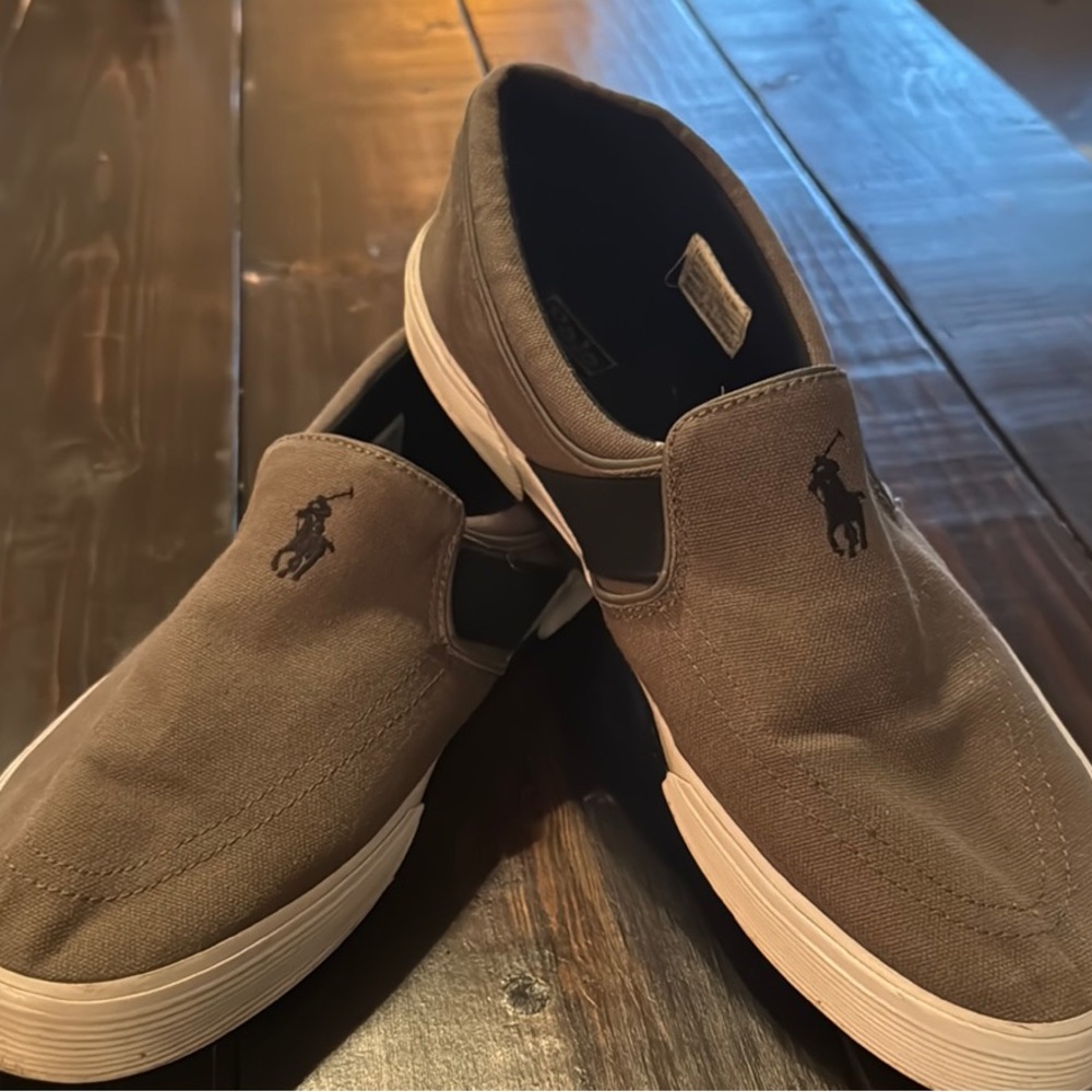 Ralph Lauren Polo tan Fakenham slip-on casual sneakers
